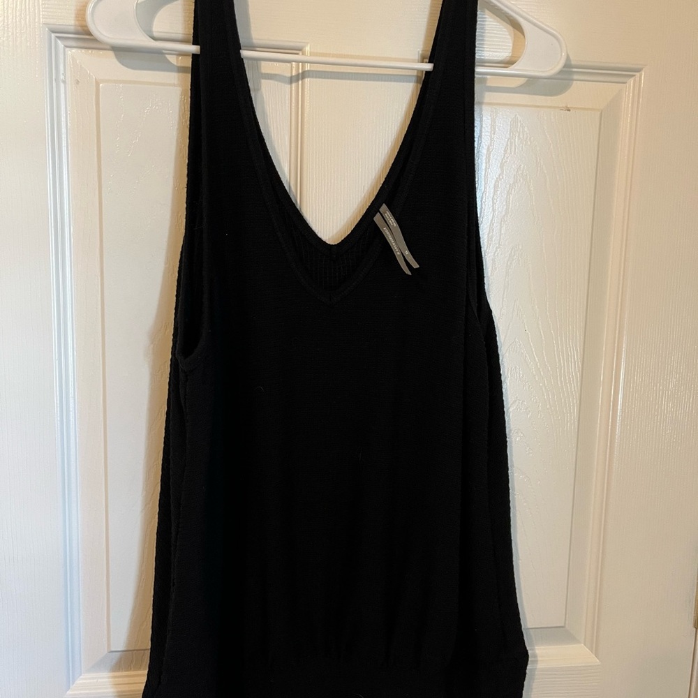 Anthropologie Black V-Neck Tank Top
